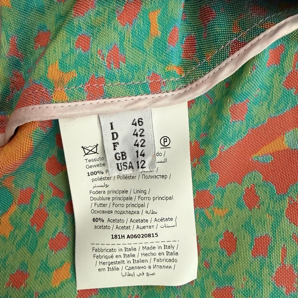 Boutique Moschino NWT Italian Floral Couture Dress Size 12 – Made in Italy - Picture 11 of 14